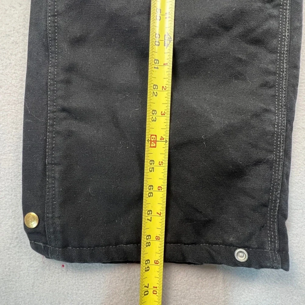 Carhartt Bib Overalls Mens 34x34 Black R38 Quilt Lined Duck Canvas Workwear Gorp